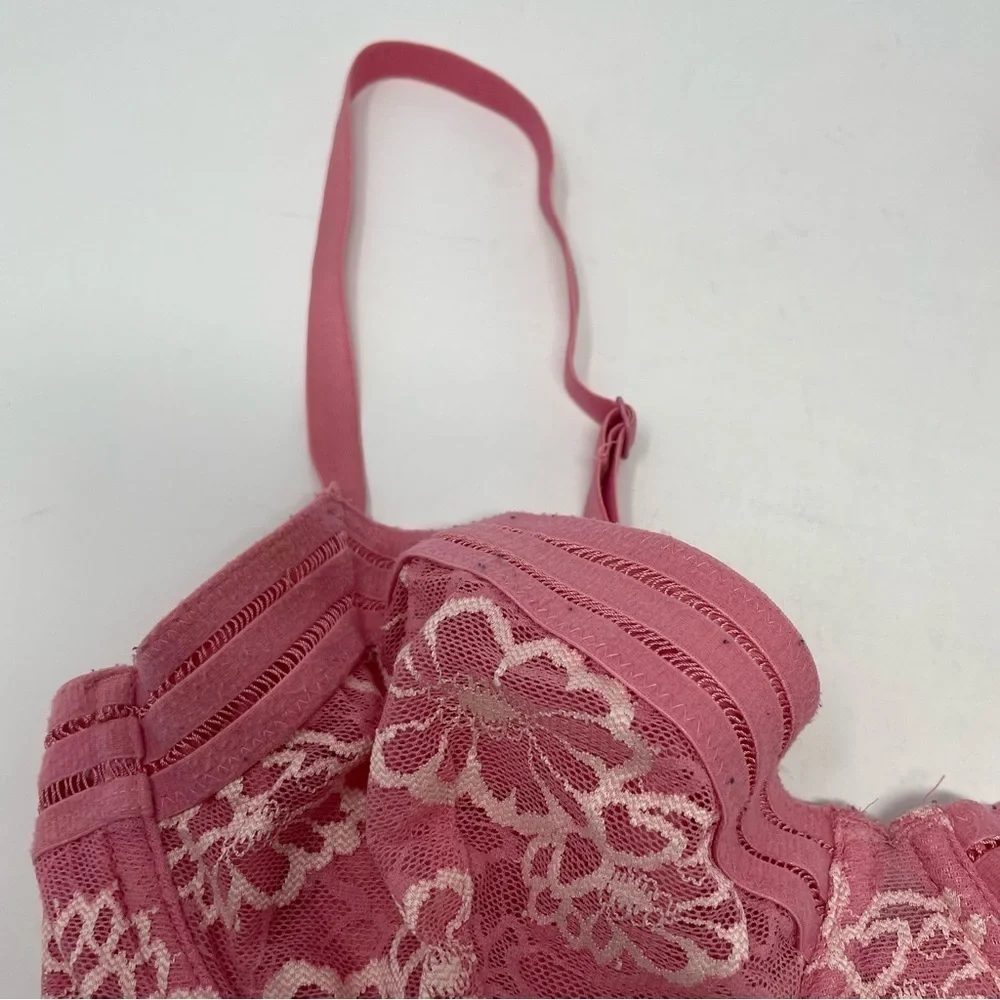 Victoria’s Secret PINK Pink Unlined Lace Bra